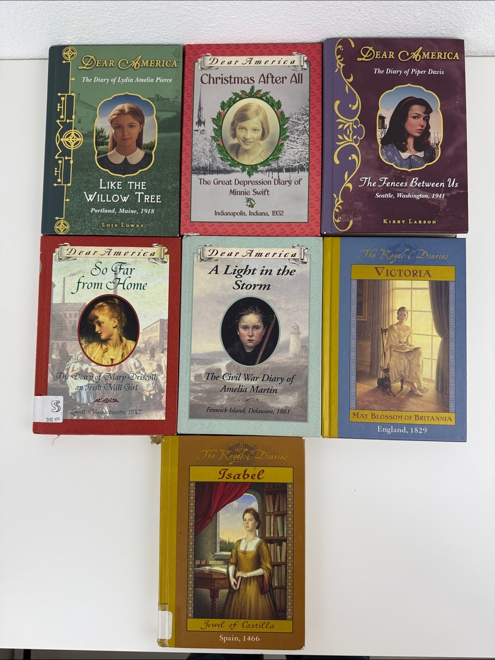 Dear America & Royal Diaries Hardback Books Set of 7
